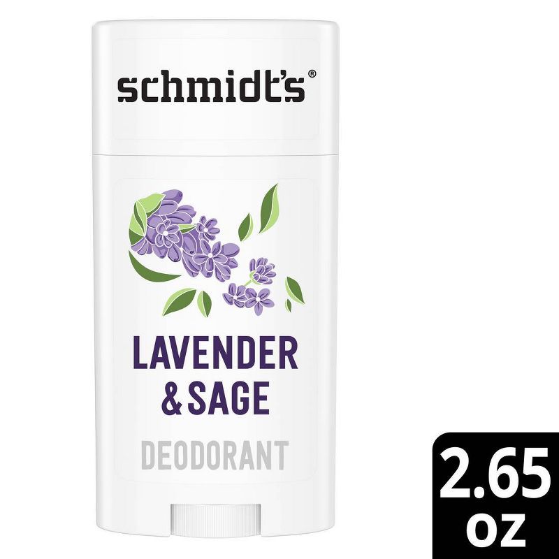 Schmidt&#39;s Lavender + Sage Aluminum-Free Natural Deodorant Stick - 2.65oz, 1 of 13
