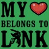 Juniors Womens Nintendo My Heart Belongs to Link T-Shirt - 2 of 4