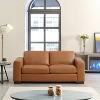 Home Imports Emporium Oversized Upholstered Loveseat and Sofa Set for Living Room in Genuine Leather - 2 of 4