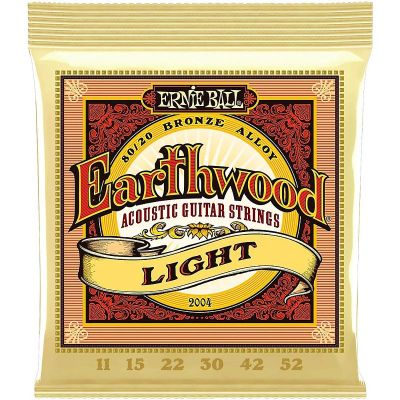Ernie Ball 2004 Earthwood 80/20 Bronze Light Acoustic Guitar Strings, 1 of 3
