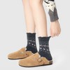 Anna-Kaci Women's 3-Pair Pack Crew Socks with Heart and Bow Pattern Knit Design Perfect for Gifting and Everyday Wear - 2 of 4