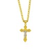 18K Gold Plated Two-Tone Crucifix Pendant with 24" Cuban Chain – Faith & Elegance Combined - 2 of 2