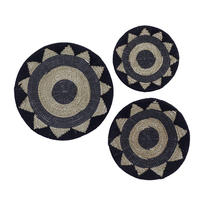 Set of 3 Cotton Plate Handmade Woven Wall Decors - Olivia & May, 3 of 8