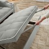 MYINDA Pull-out Sleeper Sofa Bed, 3-in-1 Convertible Loveseat Sofa Couch-USB Ports, Phone holder,Velvet - 4 of 4