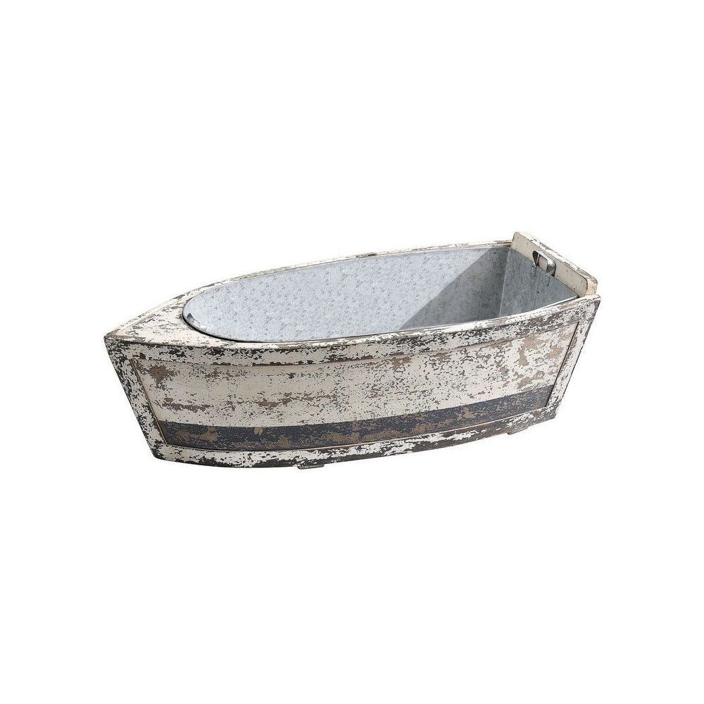 Photos - Garden & Outdoor Decoration Wood Boat with Tin Insert - Storied Home