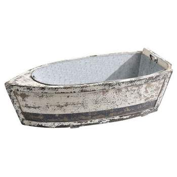 Wood Boat with Tin Insert - Storied Home