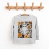 Ghost Floral Orange - Toddler Long Sleeve Graphic Tee and Youth Long Sleeve Graphic T-Shirt - 2 of 3