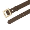 INSPIRE CHIC Women's Golden Square Buckle Fashion Faux Leather Waist Belts 1 Pc - 2 of 4