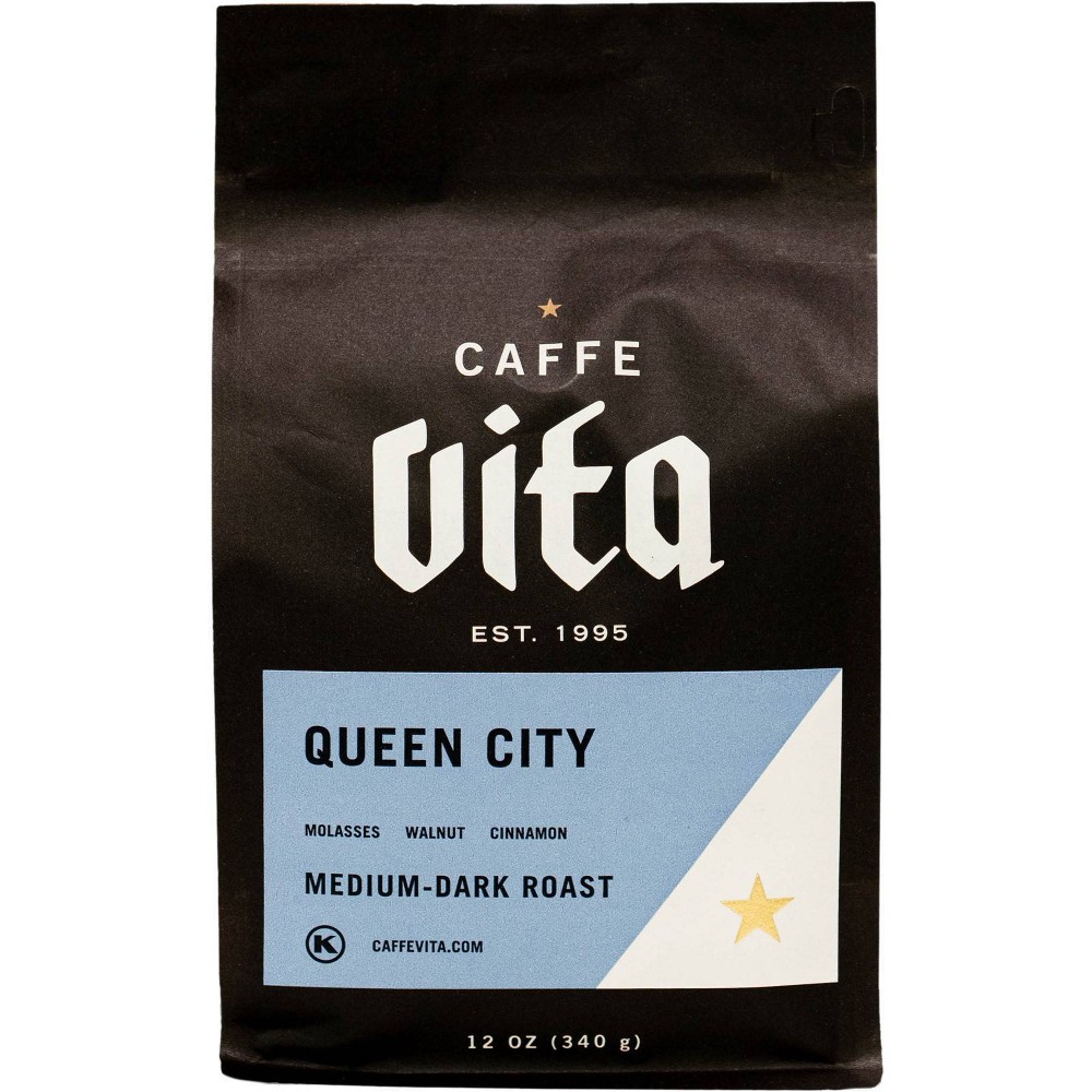 Photos - Coffee Caffe Vita Queen City Medium Roast Whole Bean  - 12oz