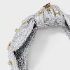 New Years Embellished Rhinestone Knot Headband - Silver/Gold - 3 of 3