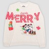 Adult Mickey Mouse & Friends Holiday Family Matching Fleece Sweatshirt - Oatmeal - 2 of 4