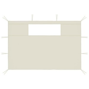 vidaXL Gazebo Sidewalls with Windows 2 pcs Cream - 1 of 4
