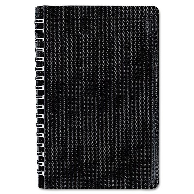 Blueline Poly Cover Notebook 6 x 9 3/8 Ruled Twin Wire Binding Black Cover 80 Sheets B4081