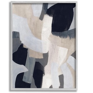 Stupell Industries Collage of Neutral Tone Abstract Shapes Blue Beige - 1 of 4