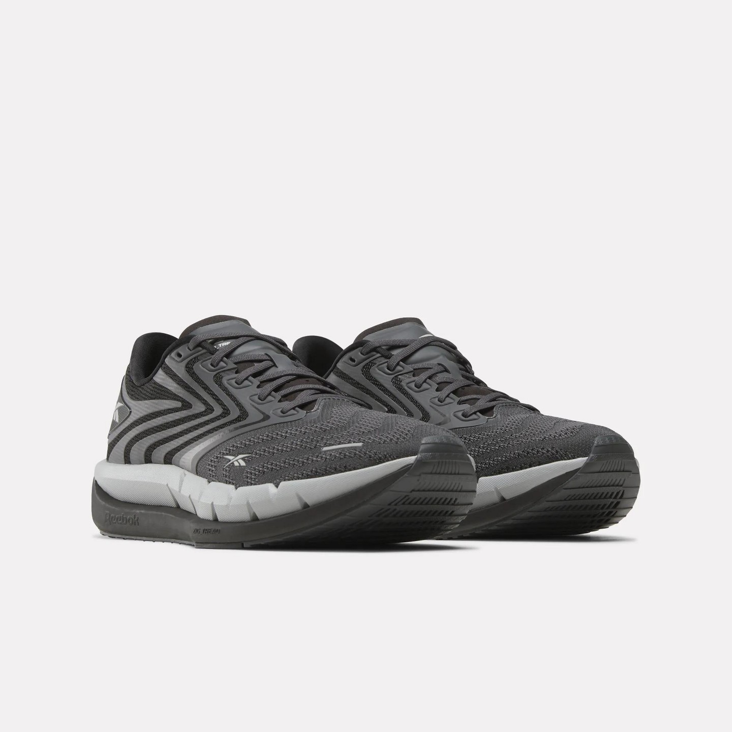 Мужские кроссовки Reebok FloatZig Tread Running Shoes Size 12 White/Black/Grey, цвет: Чёрный — фото 4