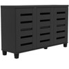 28 in. H x 45.3 in. W Black Wood Shoe Cabinet - 3 of 4