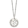 Chisel Stainless Steel Enameled I LOVE YOU TO THE MOON & BACK with Moon and Star Pendant on a 20" Beaded Chain Necklace - 4 of 4