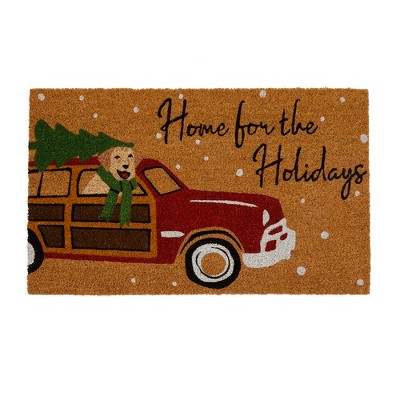 Farmhouse Living Home for the Holidays Coir Doormat - 18" x 30" - Elrene Home Fashions