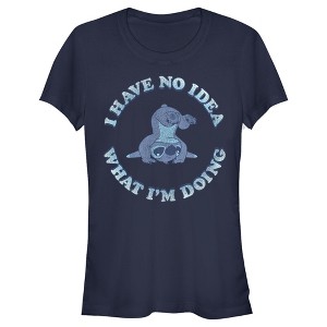 Juniors Womens Lilo & Stitch I Have No Idea T-Shirt - 1 of 4