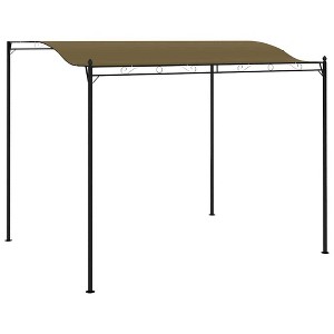 vidaXL Gazebo Outdoor Canopy Patio Pavilion Sunshade Beach Shelter Fabric - Taupe - 1 of 4