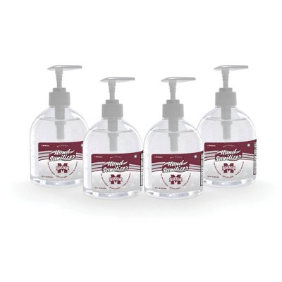 NCAA Mississippi State Bulldogs 16oz Pump Top Hand Sanitizer - 4pk