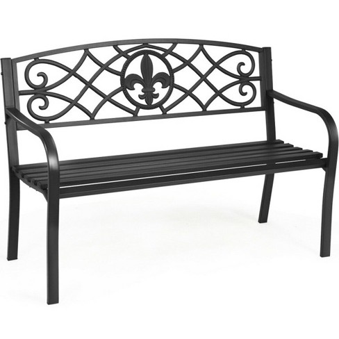 Black outdoor bench sales target