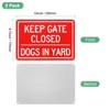 Unique Bargains Home Aluminum Reflective Keep Gate Closed Dogs in Yard Sign 2 Pcs - 2 of 4