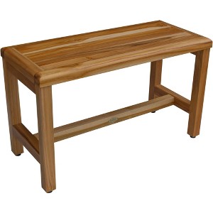 30" Eleganto ED996 Wide Teak Wood Bathroom/Shower Seat - EcoDecors: Rectangle, Non-Upholstered, 250lb Capacity - 1 of 4