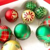 16 PCS Multi-Color Christmas Ball Ornaments Set, 2.36 in Plastic Hanging Balls for Xmas Tree, Wreath, Garland, Holiday Party Decor - 4 of 4