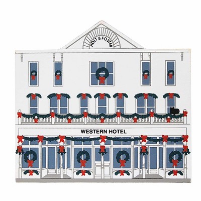Cat's Meow Village 5.0 Inch Western Hotel Rocky Mountain Christmas 1991 Village Buildings