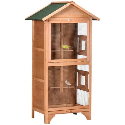 Resenkos Bird Cage, Bird Cages Habitat,60" Large Bird Cage with Removable Bottom Tray 4 Perch, Orange