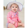 RuffleButts Baby/Toddler Girls UPF50+ Long Sleeve One Piece Rash Guard - 3 of 4