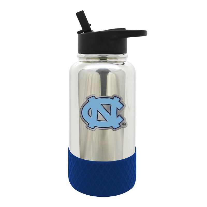 NCAA North Carolina Tar Heels 32oz Chrome Thirst Hydration Water Bottle, 1 of 4