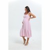 Maternity Dress Women's Wrap Square Neck Ruffle Hem A-Line Maxi Dresses Baby Shower Pregnancy Dresses for Photoshoot - 3 of 3