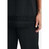 Jessica London Women's Plus Size 2-Piece Stretch Knit Lace Trim Crop Set - 3 of 4
