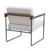 INFURNIC Accent Chairs Modern Armchair Stylish Minimalist Chair Comfortable Upholstered Lounge Chair for Living Room, Beige, 25.2"*26.8"*31.1" - 2 of 4
