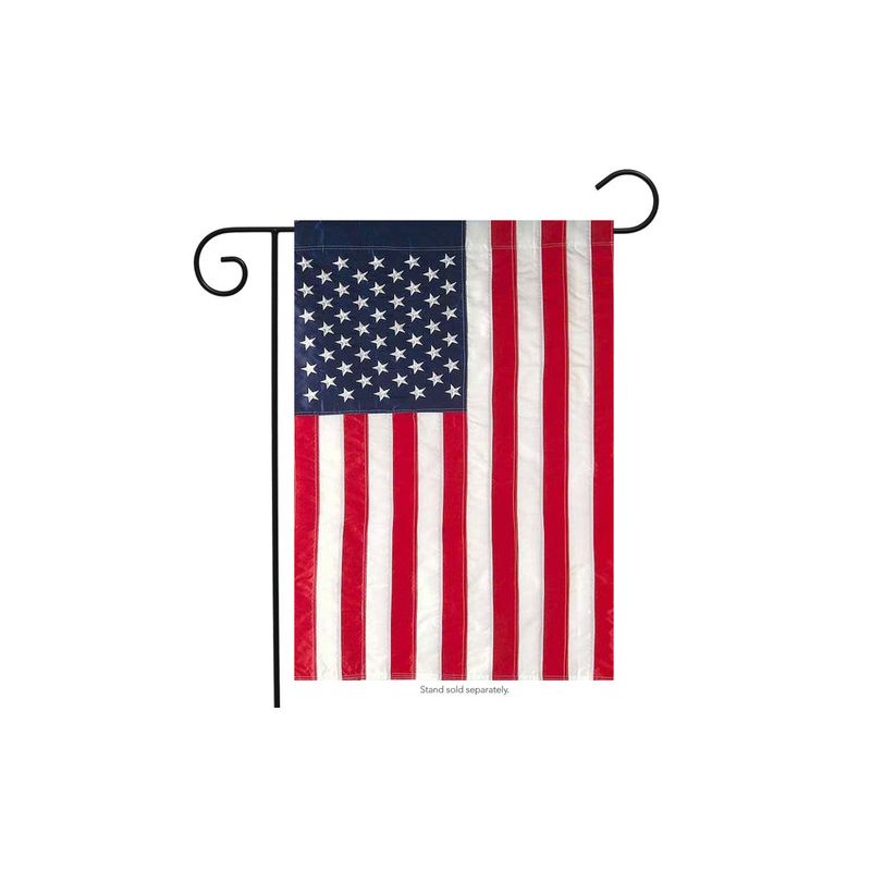 Briarwood Lane Applique & Embroidered American Flag Garden Flag 1, 2 of 4