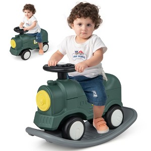 Costway 3-in-1 Rocking Horse for Toddlers with Detachable Balance Board & Smooth Wheels - 1 of 4