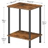 End Table, Small Side Table, Nightstand with 2-Layer Storage Shelves, Stable Frame, Easy Assembly - 3 of 4