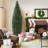 3FT/5FT Artificial Topiary Tree 2-Set,Artificial Cedar Topiary Trees for Outdoor & Indoor Decor - image 3 of 4