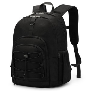 Black Backpack for School, Travel: Bookbag for Girls Boys - Kids Backpack with Multi Compartments - 1 of 4