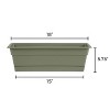 Bloem Dura Cotta Resin Rectangle Window Box Planter with Saucer Tray - 3 of 4