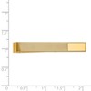 Black Bow Jewelry 14K Yellow Gold Engravable Grooved Striped Tie Bar, 6.5 x 50mm - 3 of 4