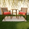 2pc Canvas Tufted Outdoor Bench Cushion Set - Sorra Home - 2 of 3