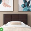 Full/ Queen Size Faux Leather Platform Bed Frame with Upholstered Headboard - 3 of 3