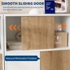 Kitchen Buffet Sideboard Cabinet with Storage, Wooden Bathroom Storage Cabinet with Adjustable Shelf & Sliding Barn Door - 4 of 4
