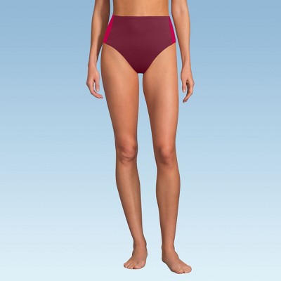 Lands' End Women's Seamed High Waisted Bikini Bottoms