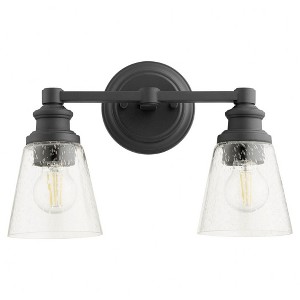 Quorum Lighting Dunbar 2-Light Noir Glass Wall Mount - 1 of 1