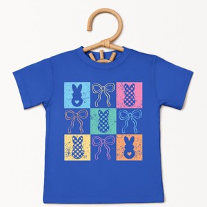 The Juniper Shop Checkered Bunny Coquette Distressed Toddler Short Sleeve Tee - 1 of 4