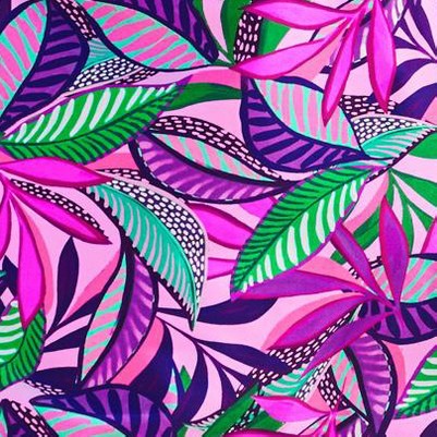 purple palm leaves